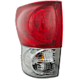 Driver Side Tail Light, with Bulb, Halogen, Clear and Red Lens