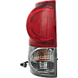 Driver Side Tail Light, with Bulb, Halogen, Clear and Red Lens