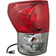 Driver Side Tail Light, with Bulb, Halogen, Clear and Red Lens