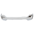 Front Bumper, Chrome, with Fog Light Holes, without Parking Aid Sensor Holes, with Impact Bar Skid Plate, without Air Hole
