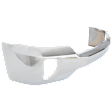 Front Bumper, Chrome, with Fog Light Holes, without Parking Aid Sensor Holes, with Impact Bar Skid Plate, without Air Hole