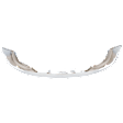 Front Bumper, Chrome, with Fog Light Holes, without Parking Aid Sensor Holes, with Impact Bar Skid Plate, without Air Hole