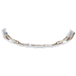 Front Bumper, Chrome, with Fog Light Holes, without Parking Aid Sensor Holes, with Impact Bar Skid Plate, without Air Hole