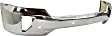 Front Bumper, Chrome, With Fog Light Holes, With Impact Bar Skid Plate, Without Air Hole, Without Mounting Brackets