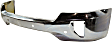Front Bumper, Chrome, With Fog Light Holes, With Impact Bar Skid Plate, Without Air Hole, Without Mounting Brackets