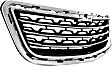Lower Bumper Grille, Chrome Shell with Black Insert, with Chrome Moldings, 4 Cyl., 1.4L Engine, Korea Built Vehicle, CAPA Certified