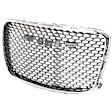 2020 Chrysler 300 - Chrome Shell with Painted Silver Gray Insert, For Models With Type1 Chrome Accent Grille