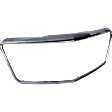 2015-2018 Cadillac CTS - Grille Trim Center, Black Chrome