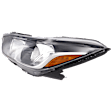Driver Side Headlight, with Bulb, Halogen, Clear Lens, 4 Cyl., 1.4L Engine