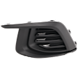 Front, Driver Side Fog Light Cover, Black