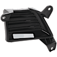 Front, Passenger Side Fog Light Cover, Textured Black