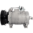 A/C Compressor, With Clutch, 6-Groove Pulley