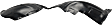 2018-2024 Chevrolet Equinox - Front, Driver Side Fender Liner
