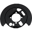 Rear Brake Dust Shields Black, Steel