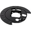 Rear Brake Dust Shields Black, Steel
