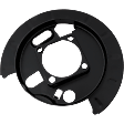 Rear Brake Dust Shields Black, Steel
