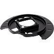 Rear Brake Dust Shields Black, Steel