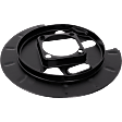 Rear Brake Dust Shields Black, Steel