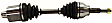 Front, Driver or Passenger Side Axle Assembly, 2.2L/2.4L Engine, Automatic Transmission