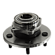 Front, Driver or Passenger Side Wheel Hub, With Bearing, With Sensor, 5 x 5 in. Bolt Pattern