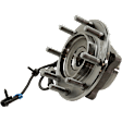 Front, Driver or Passenger Side Wheel Hub, With Bearing, With Sensor, 8 x 6.49 in. Bolt Pattern, 4WD