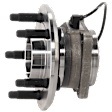 Rear, Driver or Passenger Side Wheel Hub, 5 Lugs, With Bearing, With Sensor
