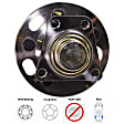 Rear, Driver or Passenger Side Wheel Hub, With Bearing, 5 x 3.94 in. Bolt Pattern