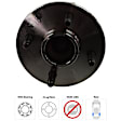 Rear, Driver or Passenger Side Wheel Hub, With Bearing, 4 Lugs, Non-ABS