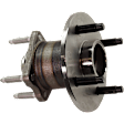 Rear, Driver or Passenger Side Wheel Hub, With Bearing, 4 Lugs, Non-ABS