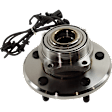 Rear, Driver or Passenger Side Wheel Hub, With Bearing, With Sensor, 5 x 5 in. Bolt Pattern