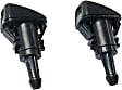 Driver and Passenger Side Windshield Washer Nozzles, Single Wide Spray