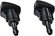 Driver and Passenger Side Windshield Washer Nozzles, Single Wide Spray