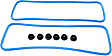 Valve Cover Gasket, 6 Cyl., 4.3L Engine