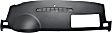 Dash Cover, Black, 1-Piece Design, Defroster Grille, with Speaker Holes