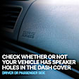 Dash Cover, Black, 1-Piece Design, Defroster Grille, with Speaker Holes