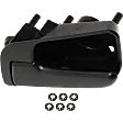 2017 GMC Terrain - Front or Rear, Driver Side Textured Black Bezel with Textured Black Lever Interior Door Handle, Without Door Lock Hole