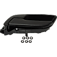 2017 GMC Terrain - Front or Rear, Driver Side Textured Black Bezel with Textured Black Lever Interior Door Handle, Without Door Lock Hole