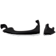 Front, Driver Side Black with chrome insert Exterior Door Handle, With Key Hole