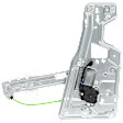 Front, Driver Side Power Window Regulator, With Motor