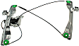 Front, Driver Side Power Window Regulator, with Motor, Coupe