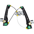 2-Pin Connector Front, Passenger Side Power Window Regulator, with Motor, For Models without Express Up and Down