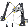 2-Pin Connector Front, Driver Side Power Window Regulator, with Motor, For Models without Express Up and Down