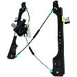 Front, Driver Side Window Regulator, Power, With Motor
