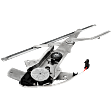 Front, Passenger Side Power Window Regulator, with Motor, Convertible