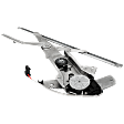 Front, Driver Side Power Window Regulator, with Motor, Convertible