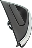 Rear, Driver Side Exterior Door Handle, Textured Black, Without Key Hole, With Chrome Insert, Without Rod