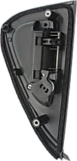 Rear, Driver Side Exterior Door Handle, Textured Black, Without Key Hole, With Chrome Insert, Without Rod