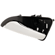 Rear, Driver Side Chrome Lever with Black Bezel Interior Door Handle, Sedan