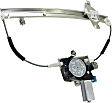 Rear, Passenger Side Power Window Regulator, With Motor