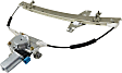 Rear, Driver Side Power Window Regulator, With Motor
